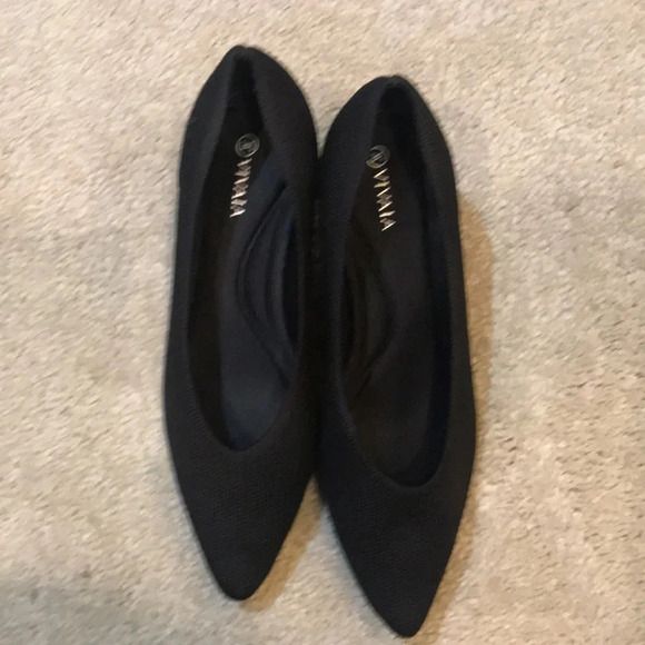 Vivaia Black Pointed Toe Kitten Heel Shoes-EU Size 36/US Size 5.5/6 - Picture 3 of 11